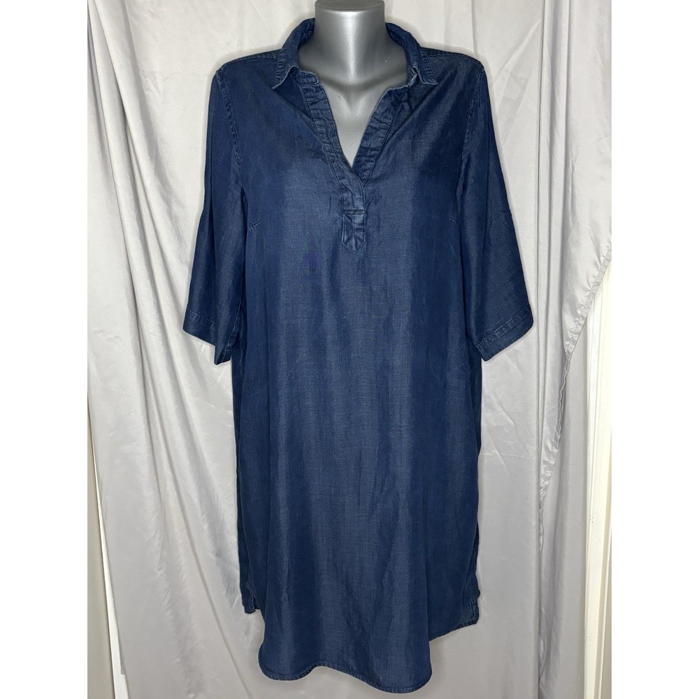 Chelsea and Theodore Women's Blue Denim Dress Size 0X